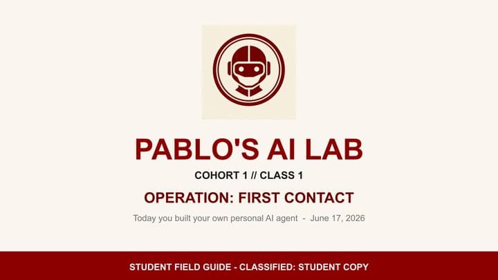 Field guide cover for mission 1